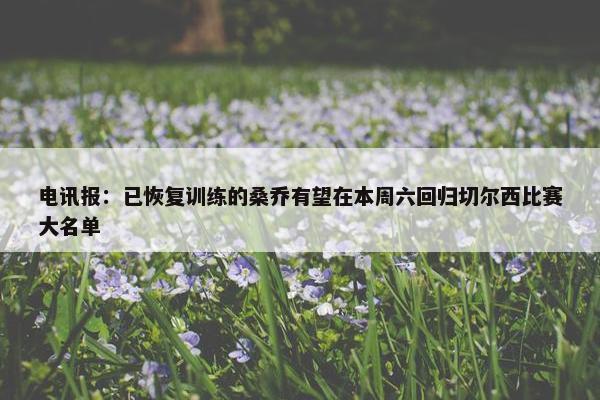 电讯报：已恢复训练的桑乔有望在本周六回归切尔西比赛大名单