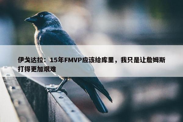 伊戈达拉：15年FMVP应该给库里，我只是让詹姆斯打得更加艰难