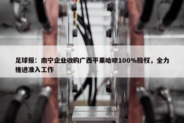 足球报：南宁企业收购广西平果哈嘹100%股权，全力推进准入工作