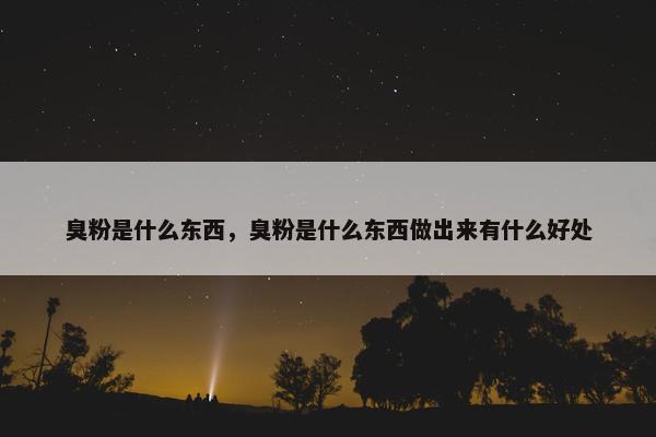 臭粉是什么东西，臭粉是什么东西做出来有什么好处